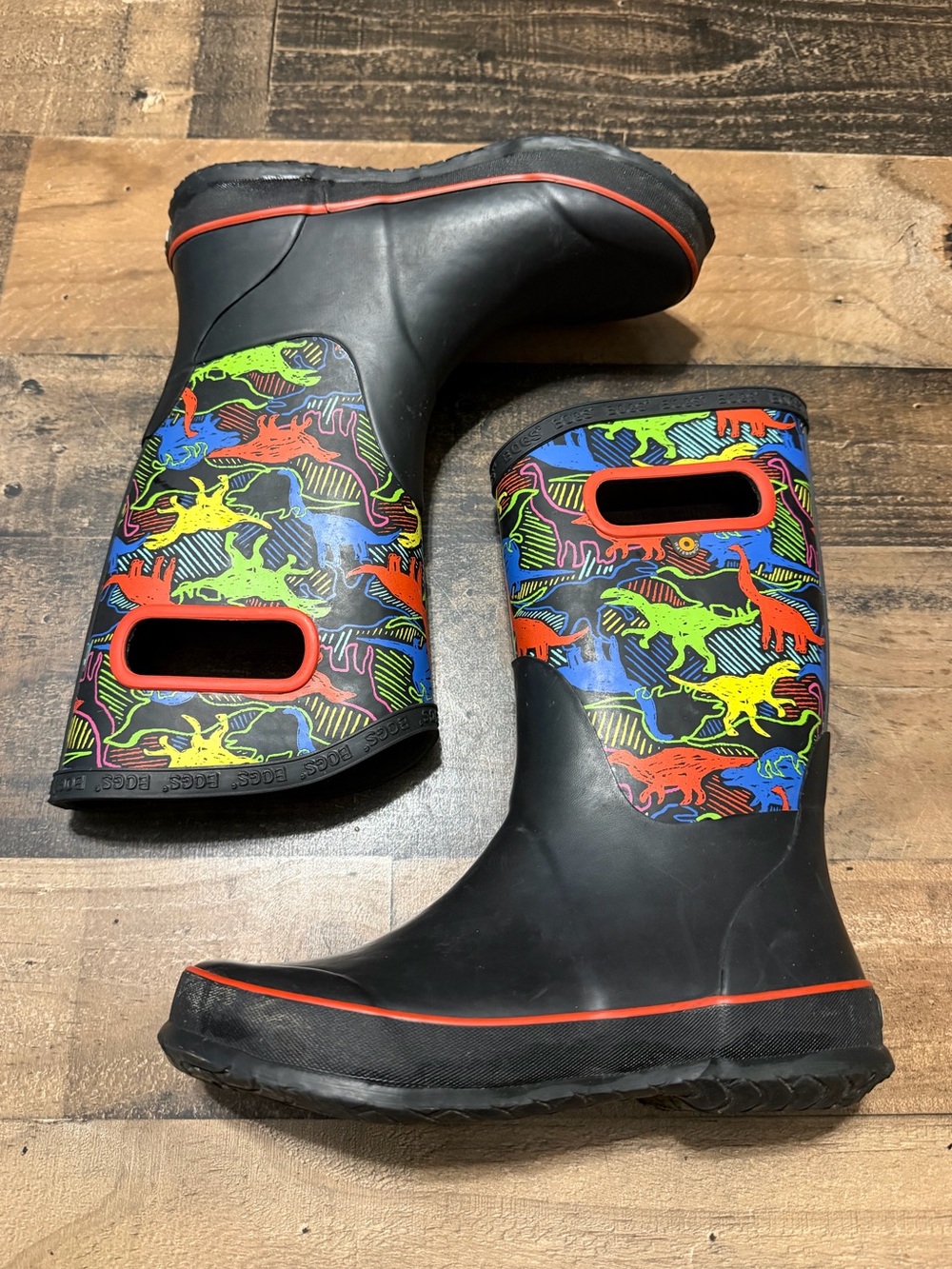 BOGS Kids Dinosaur Rain Boots - Picture 3 of 8
